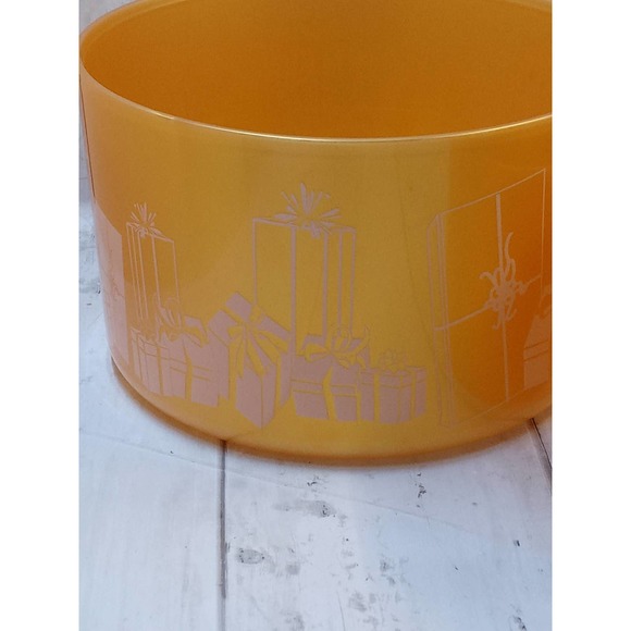 Vtg Tupperware Christmas Gold 3 Stacking Container Bowls Present Tree Snowflakes - Picture 4 of 5